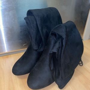 Black over the knee boots